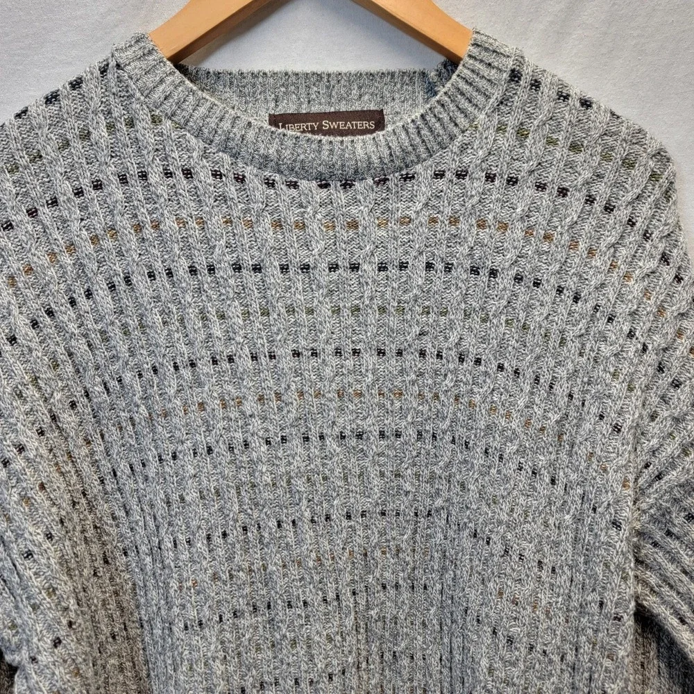 Vintage Liberty Sweaters Mens  Medium Pullover Grandpa Made‎ in USA 90s